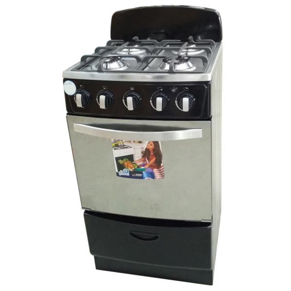 Free Standing Kitchen Oven,Four enameled gas burners sets with aluminum base 