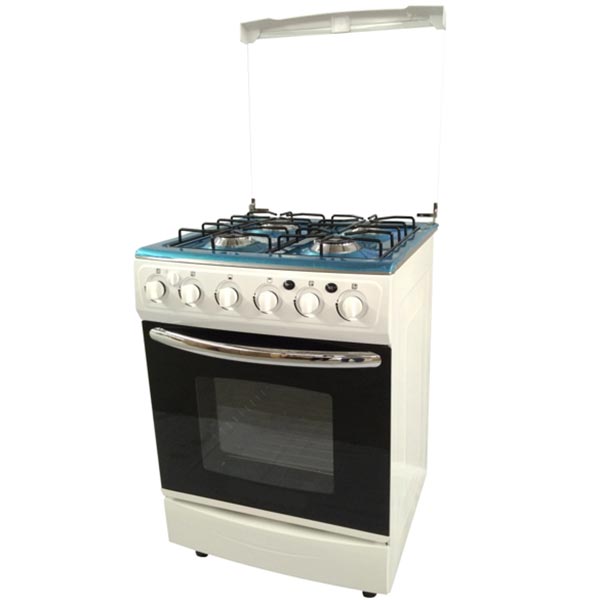 Free Standing Gas Oven with Four Burners Gas Stoves,Stainless Steel Top Plate Glass Cover