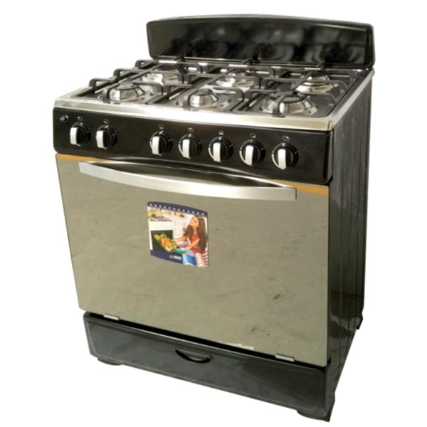 Six Gas Burners Free Standing Gas Stoves with Gas Oven Focus on
