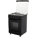 Free standing gas oven with two brass gas burners sets & two hotplates
