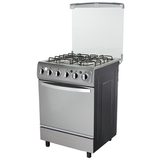 Full stainless steel body free standing gas oven with four gas burners