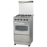 Free Standing Kitchen Gas Oven with Four Brass Burners Gas Stoves