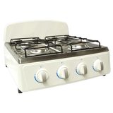 Four Burners Table Gas Stoves,Full white body front round shape