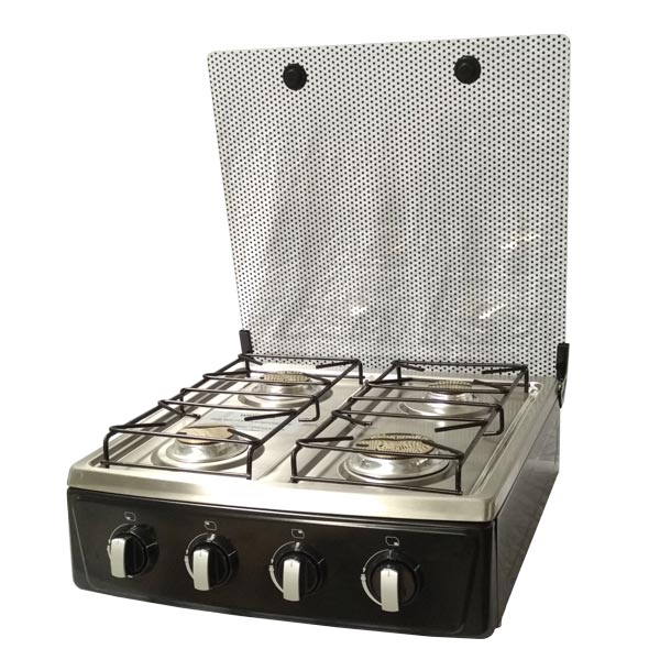 Table Gas Stoves with Glass Cover,Brass burner & Aluminum base Focus
